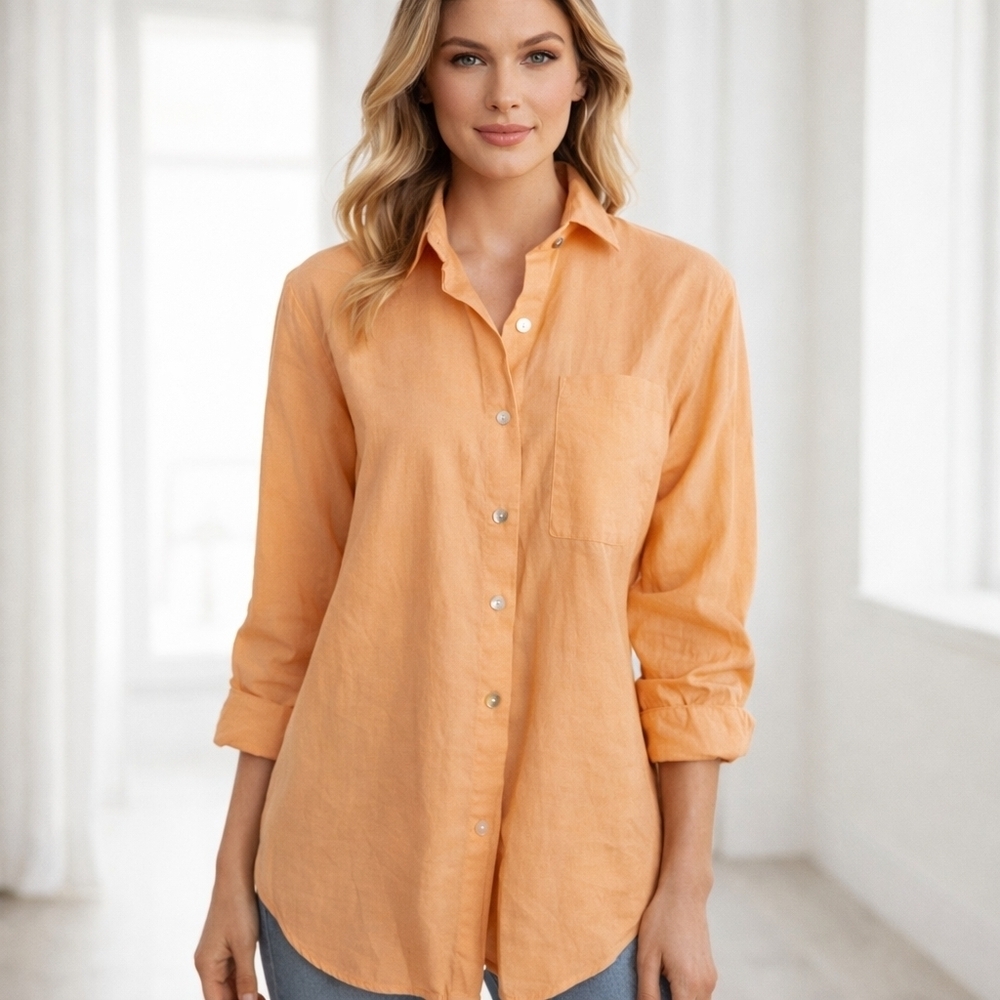 Spiegel‎ Vintage Peach perfection linen top S